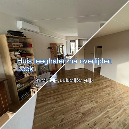 Banner voor Huis leeghalen na overlijden Leek